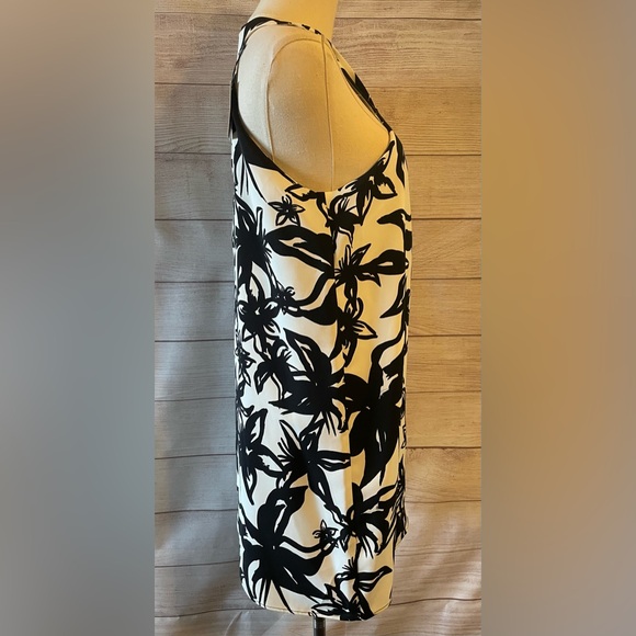 MNG Mango Dress Black/White Fully Lined Floral Size 4 Dress Corporate - Picture 7 of 16